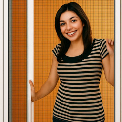 Myggenet - Skydedør med magnet med kassette 