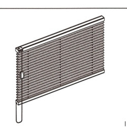 Plisségardin - Ensfarvede 20mm Traditionel