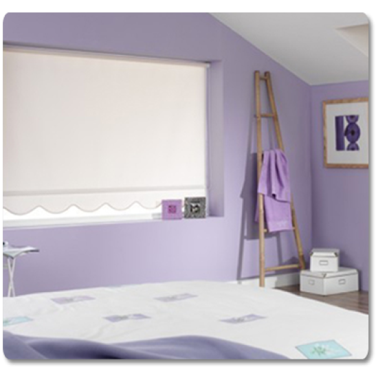 Fjedertræksrullegardiner - Ensfarvede